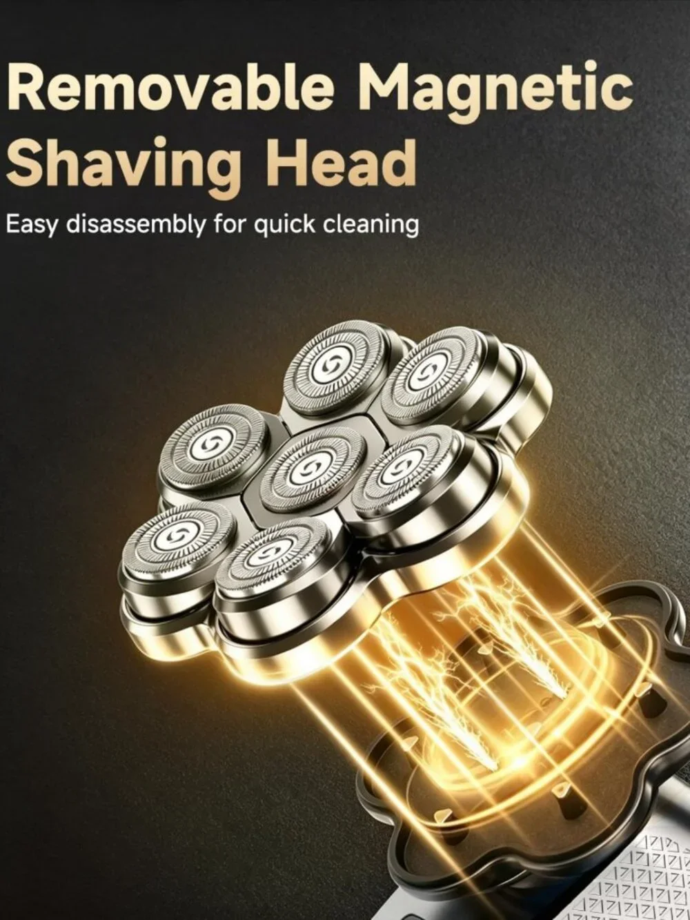 7D Floating Head Bald Shaver & 5-in-1 Grooming Kit, Waterproof, Travel-Ready